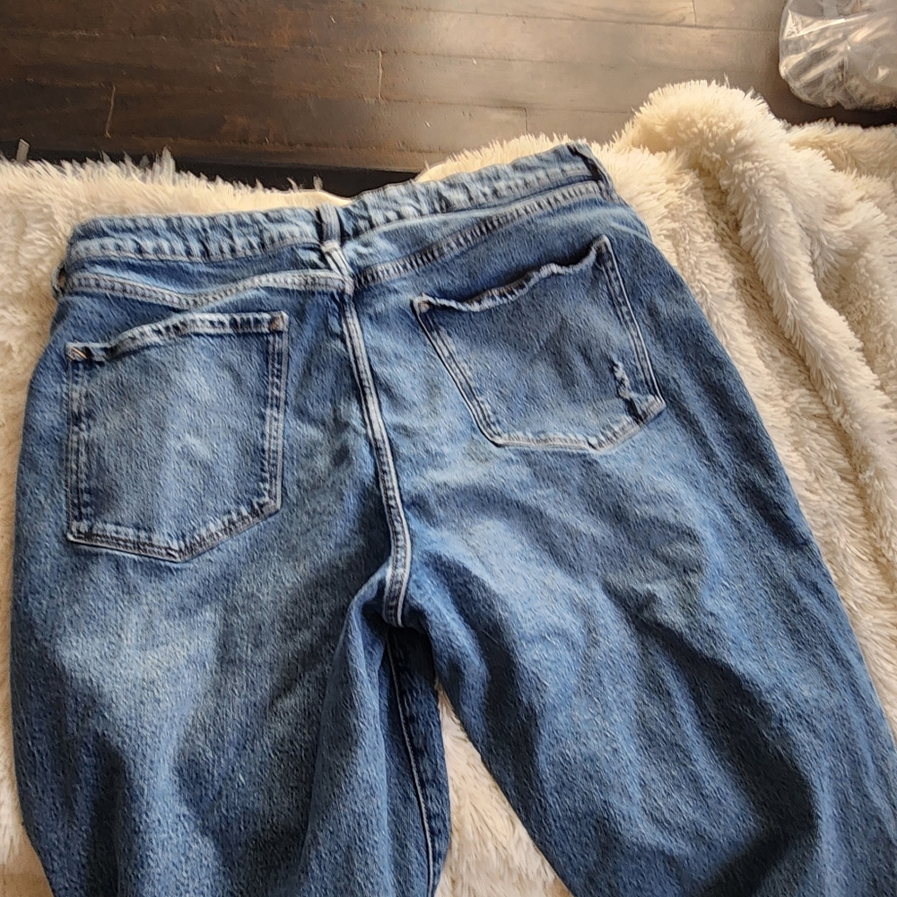 Ana A New Approach mid rise boyfriend denim jeans distressed size 16 tall - Picture 3 of 11